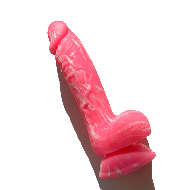 split-end-dildo-Brandon Marbled Suction Dildo