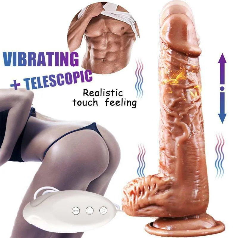 Vibrator trip safe-Telescopic Thrusting Heating Dildo Prostate Stimulation Vibrator