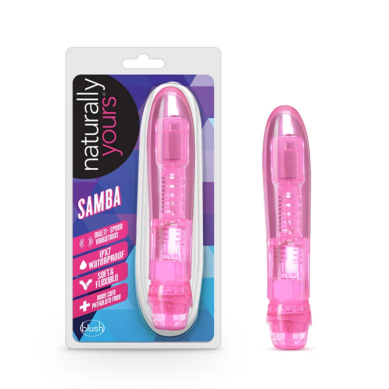 Vibrator snug grip-Blush Naturally Yours Samba Slimline Vibrator Pink