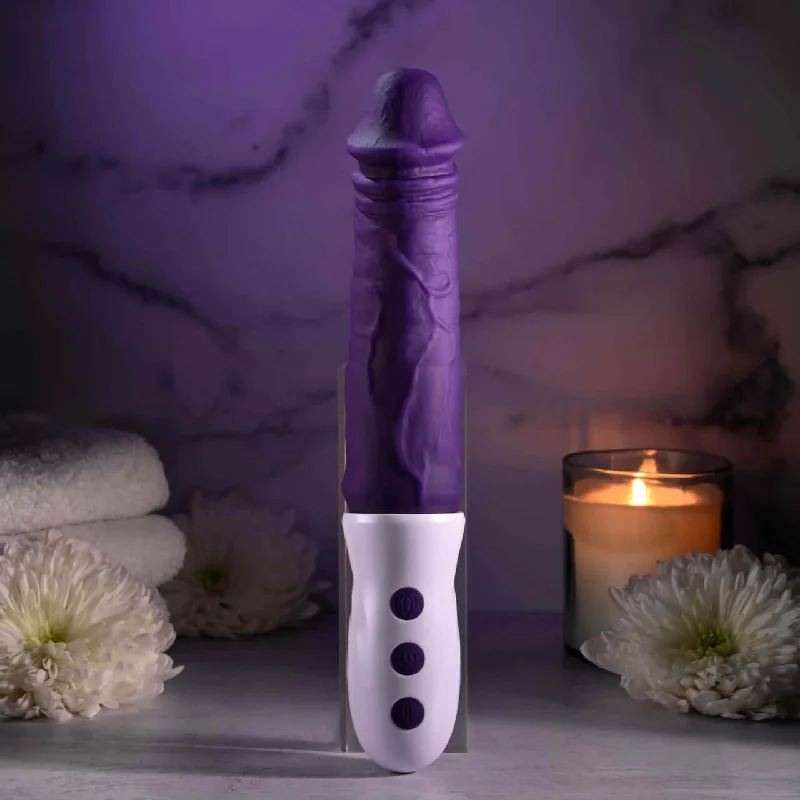 Vibrator mild skin-EVOLVED Plum Thrust - Powerful Thrusting Vibrator, Realistic Design, USB Rechargeable