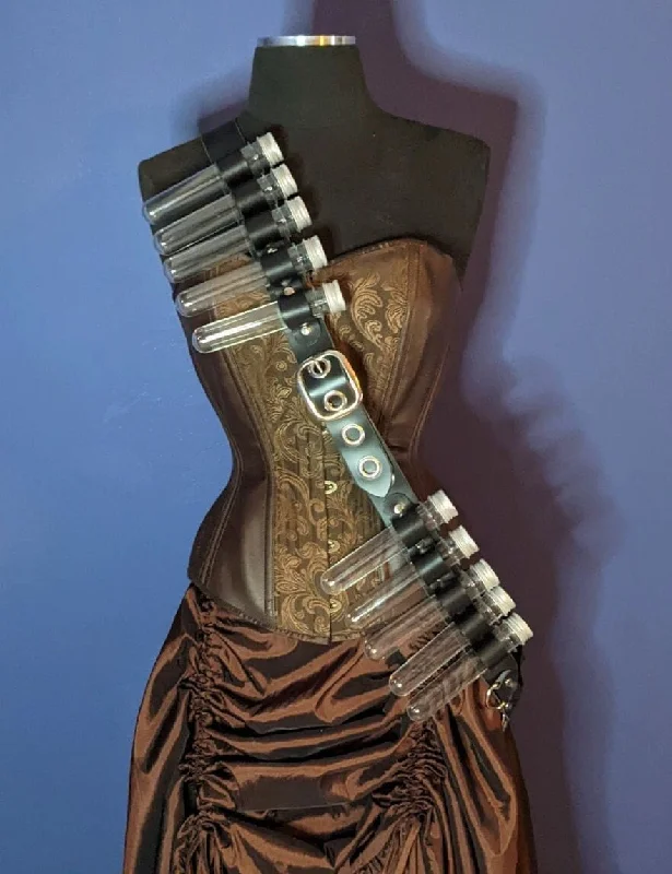 Rechargeable clit rings-Steampunk Alchemist Bandolier Potions