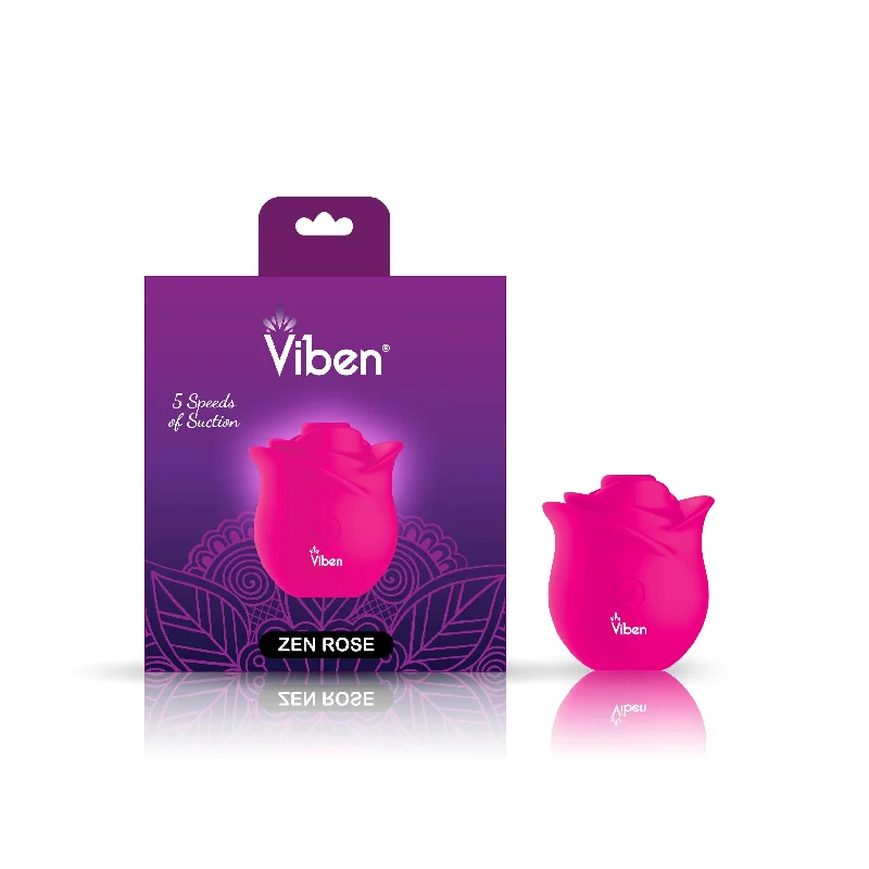 Vibrator twistable shape-Zen Rose - Hot Pink - Handheld Rose Clitoral and Nipple Stimulator