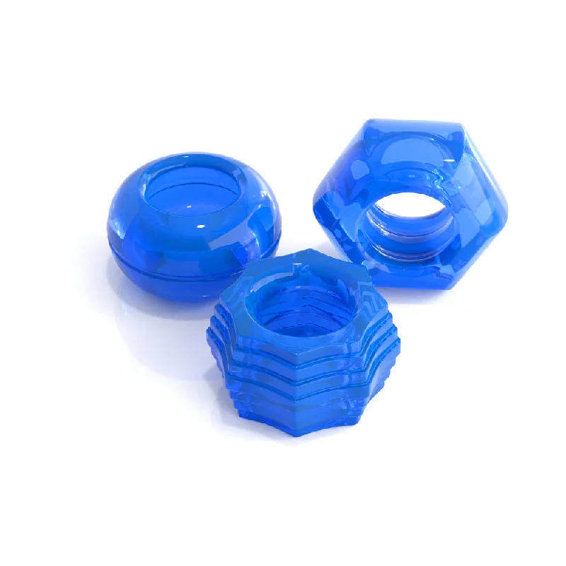 cock ring skip ahead-Classix Deluxe Cock Ring Set Blue