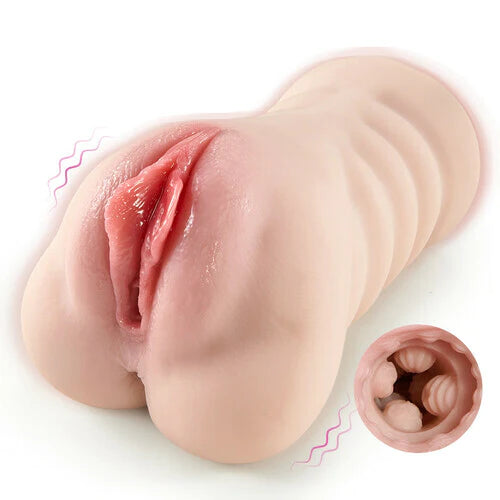 BDSM toy rope ideas-10 Vibrations 3D Realistic Textured Pocket Pussy and Tight Anus Sex Stroker