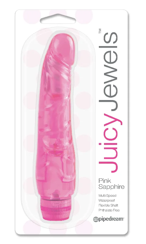 Vibrator trim vibe-Juicy Jewels Pink Sapphire Realistic Vibrator