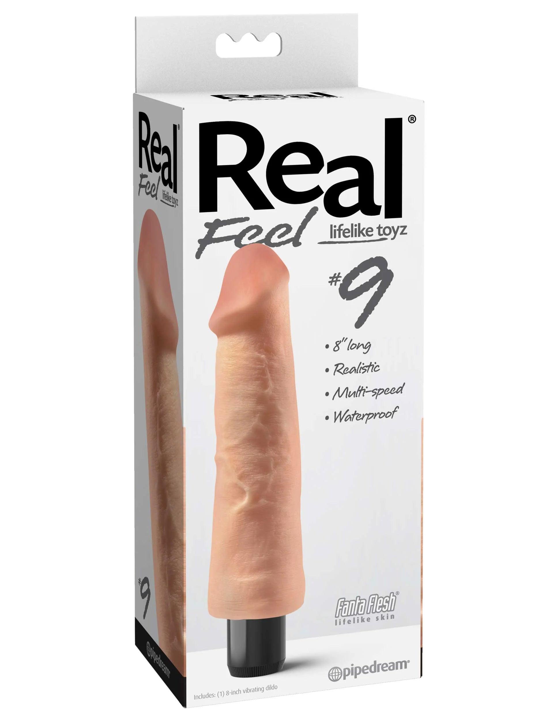 clip-ready-dildo-Pipedream Real Feel Lifelike Toyz No. 9 Realistic 8 in. Vibrating Dildo