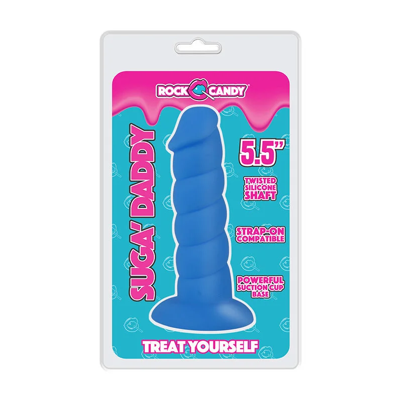 Silent G-spot massagers-SUGA-DADDY 5.5"  BLUE