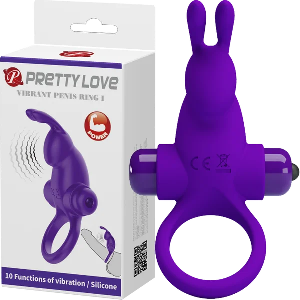 cock ring must do-Pretty Love Vibrating Cock Ring Purple Rabbit Vibe