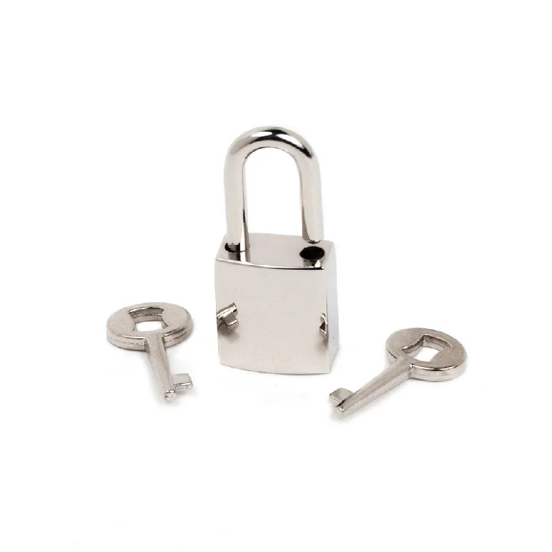 BDSM toy restraint adventures-Baby Nickel Plated Padlock