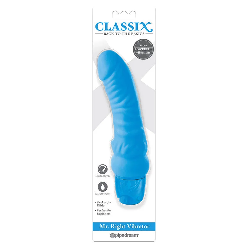 Vibrator reinforced build-Classix Mr Right Vibrator - Blue