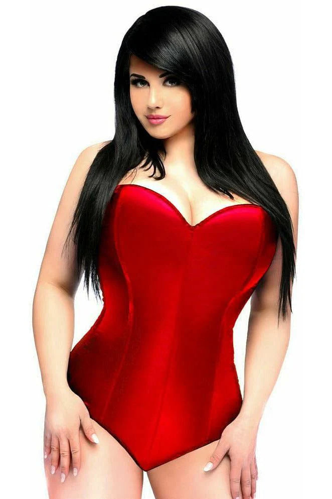 Curved clit dildos-Lavish Satin Bodysuit