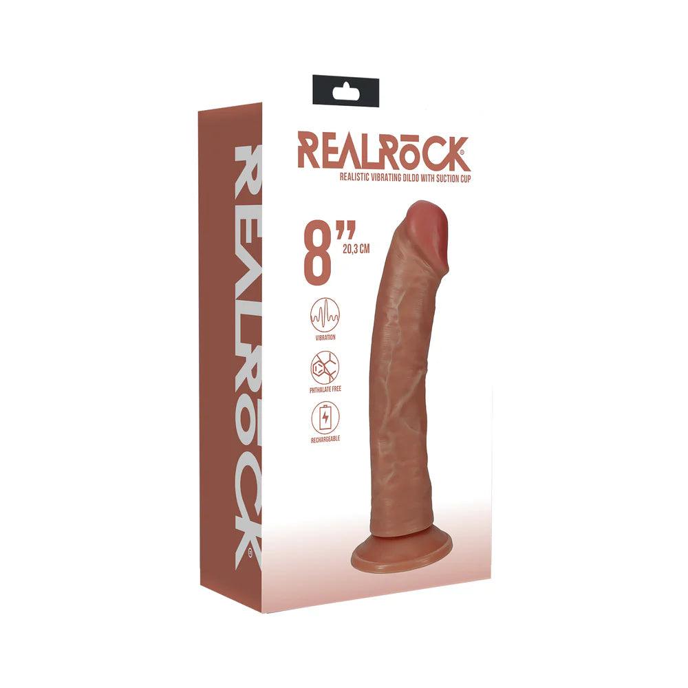 turbo-vibe-dildo-RealRock 8 in. Vibrating Cock Regular Curved