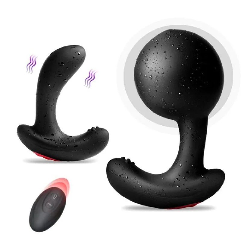 Vibrator smooth material-Remote Control Inflatable Anal Plug Vibrator & Prostate Massager