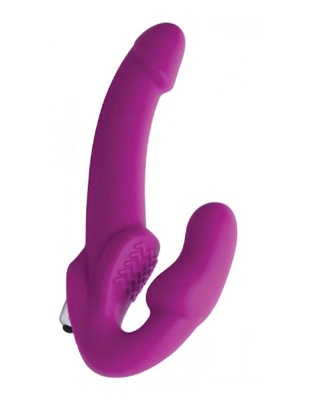 BDSM toy paddle looks-Strap U Evoke Vibrating Strapless Silicone Strap On