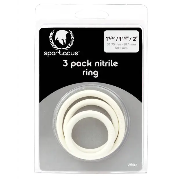 cock ring backstage pass-Nitrile Cock Ring Set (Blue/3)