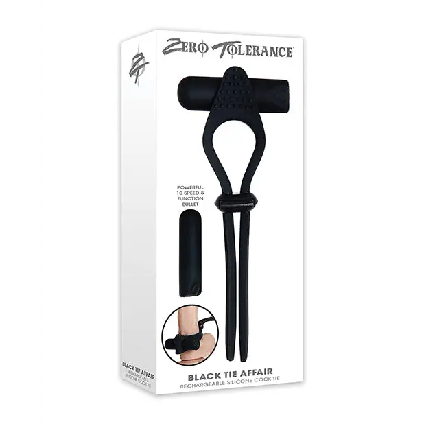 cock ring 3D model-Zero Tolerance Black Tie Affair Rechargeable Silicone Cock Tie Cockring Black