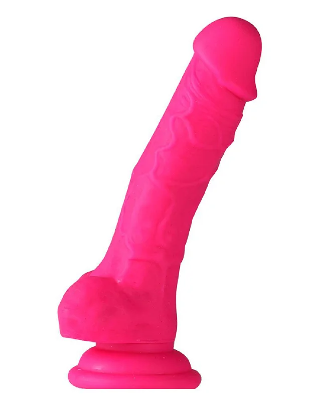 BDSM toy clamp themes-Maia Billee 7 Inch Silicone Realistic Suction Cup Dong