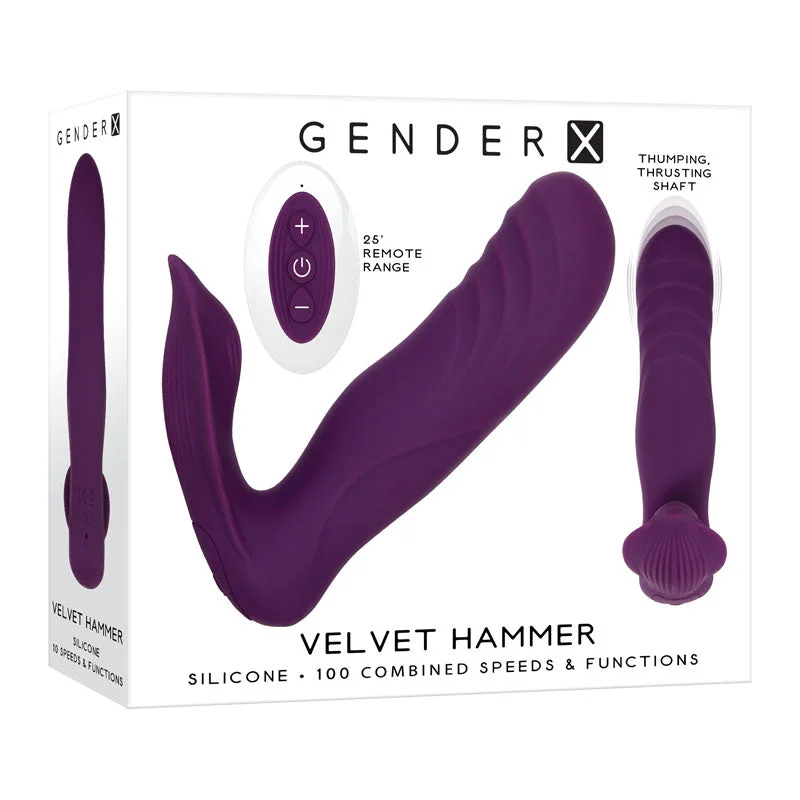 Vibrator fine make-Gender X VELVET HAMMER THRUSTING STRAPLESS STRAP ON Vibrator