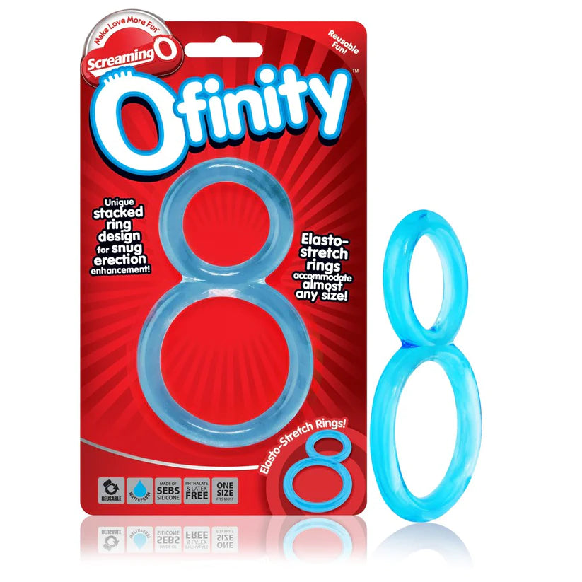 cock ring price winner-Screaming O OFINITY Stretchy Double Cock and Ball Ring Blue