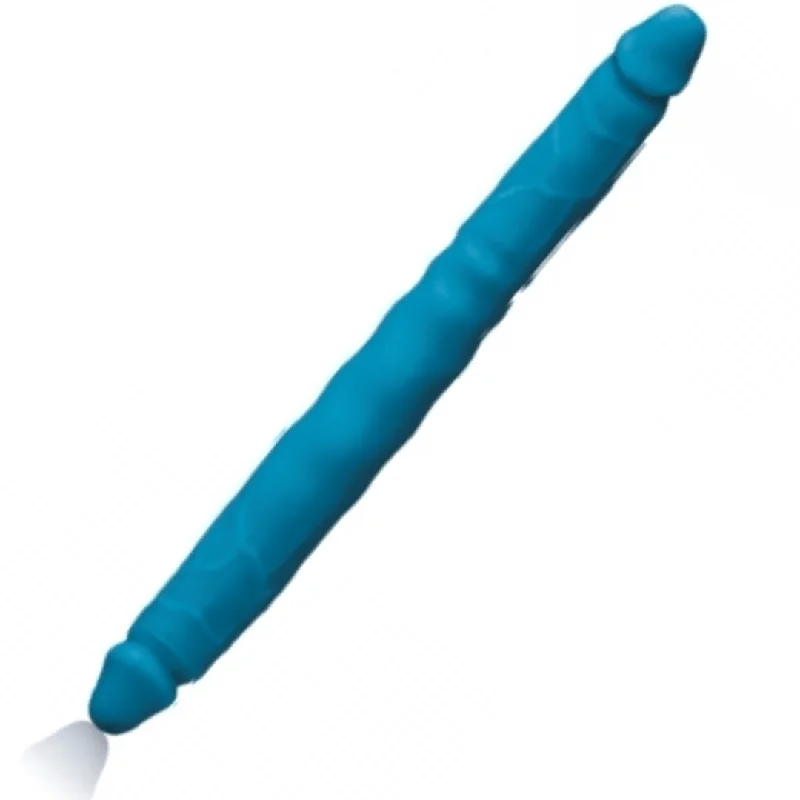 elite-level-dildo-Colours Double Pleasures 12 Inch Silicone Double Dildo - Blue