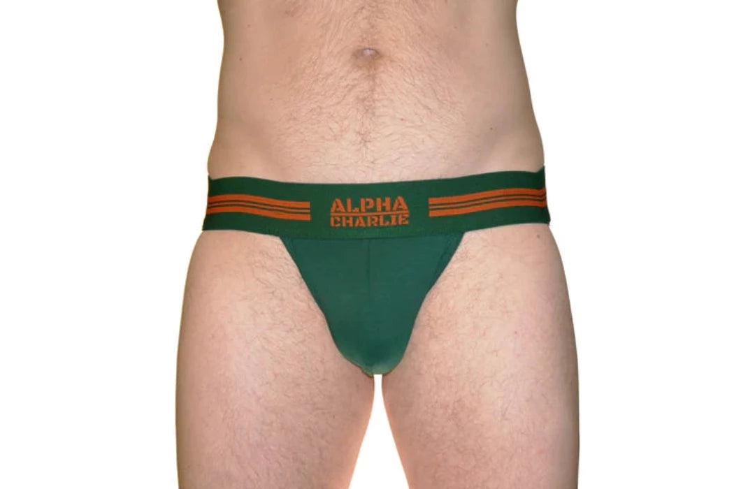 Sex toys with fine pulses-Alpha C ''Green/Orange'' Basic Jock