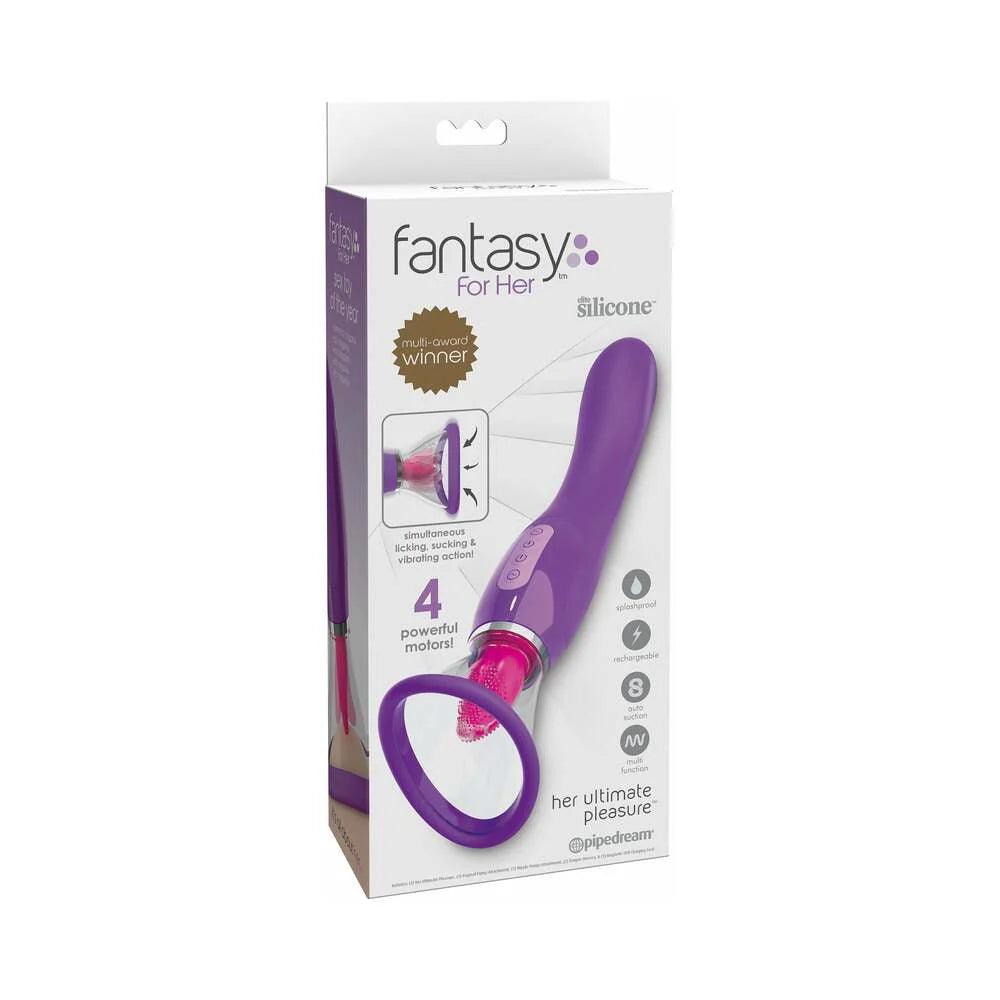 Vibrator getaway size-Pipedream Fantasy For Her Her Ultimate Pleasure Dual-Ended Vibrator With Licking Suction