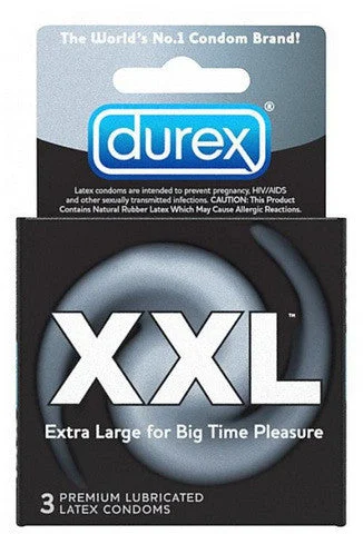 USB-charged clit toys-Durex XXL 3 Pack