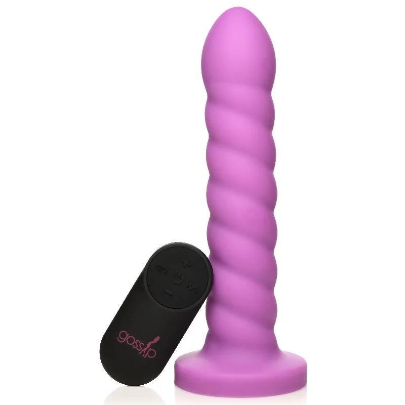 Vibrator hardy build-21X Soft Swirl Silicone Rechargeable Vibrator with Control - Violet