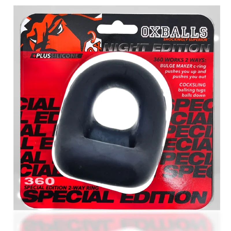 cock ring triple play-Oxballs360 cockring and ballsling Night Edition