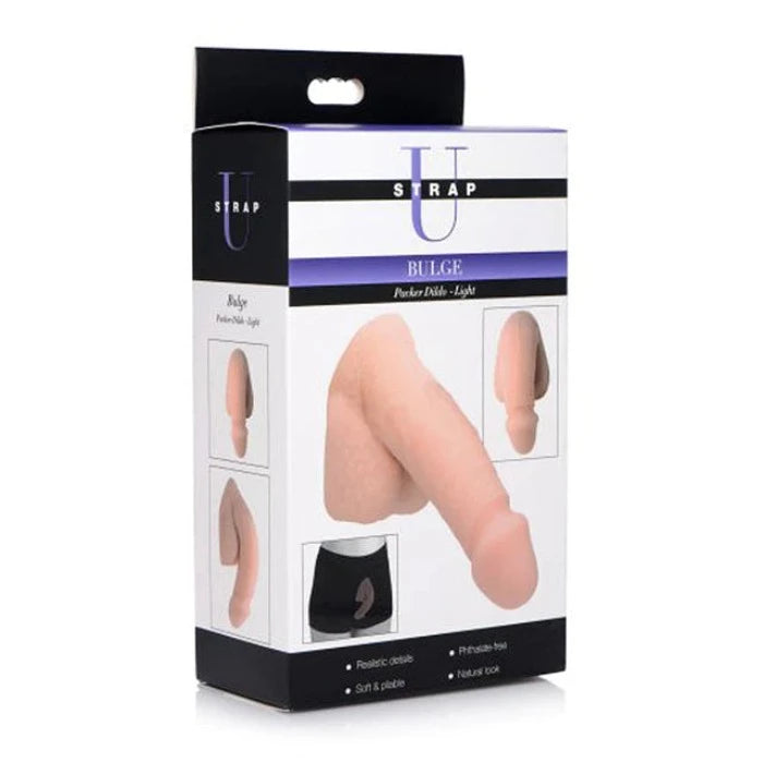 Silicone vibrators with bumps-Strap U ''Bulge'' Packer -Light