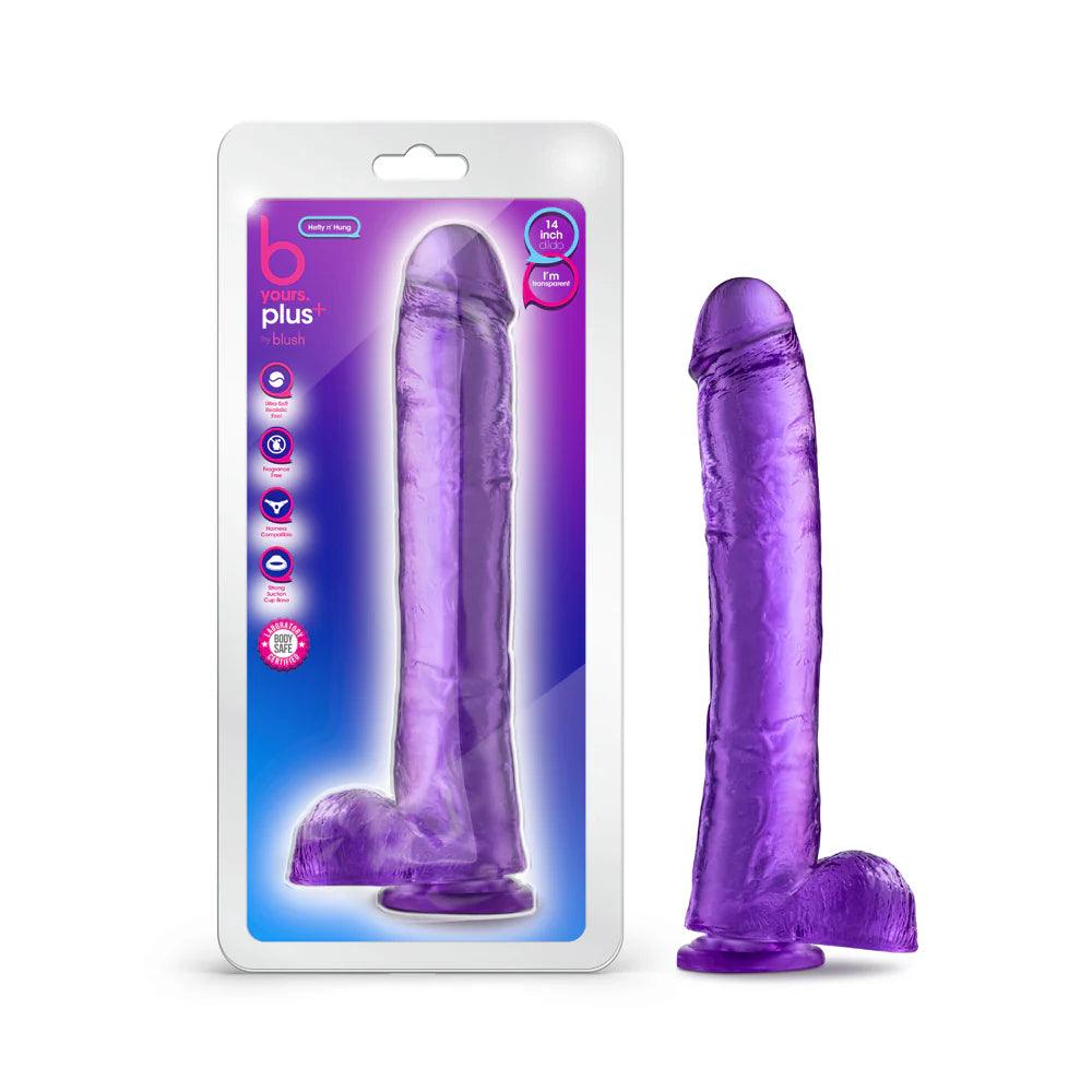 cable-free-dildo-B Yours Plus Hefty N' Hung Realistic Dildo with Suction Cup