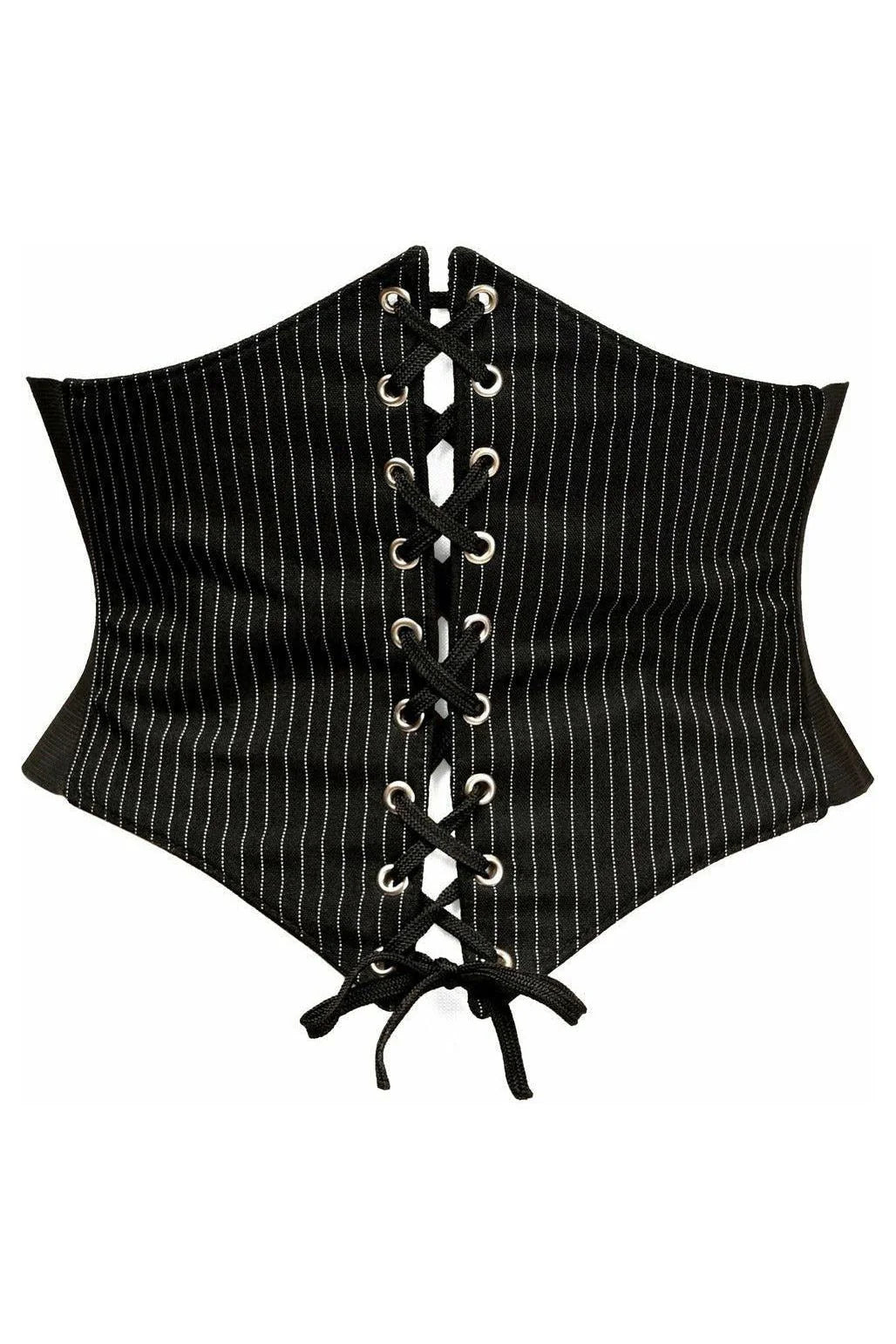 Curved clit dildos-Pinstripe Cincher Belt