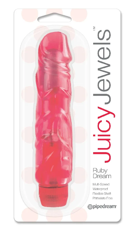 Vibrator ace feedback-Juicy Jewels Ruby Dream Red Realistic Vibrator