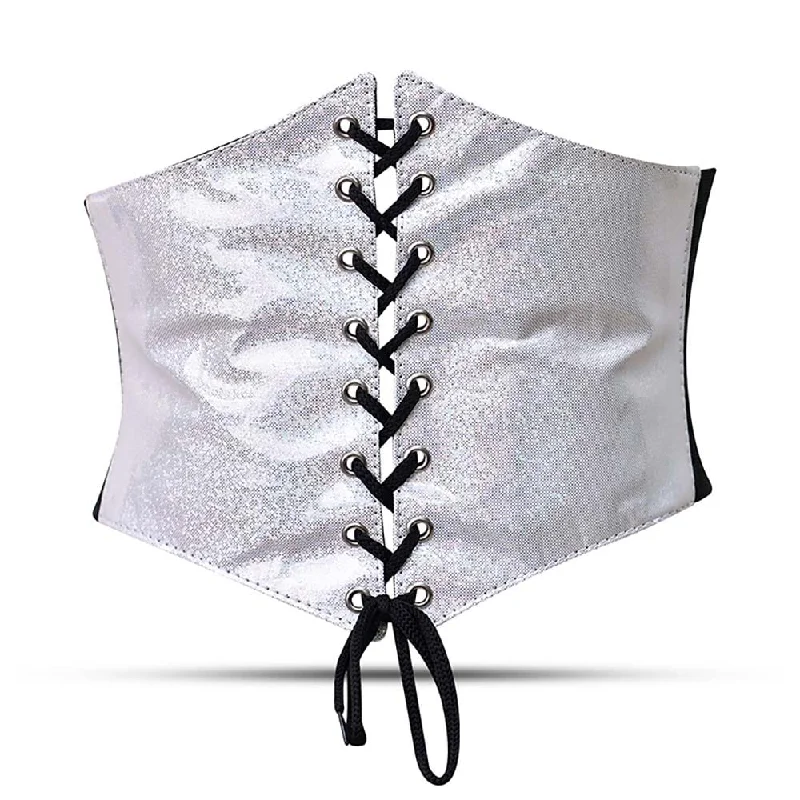 Corset in satin black-PVC Waist trainer corset belt - Waist Belt