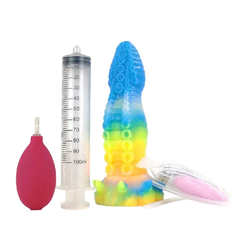 Vibrator lifetime warranty-Luminous Alien 7" Demon Silicone Squirting Dildo Fantasy Vibrator |/| Grande Huge Horse Cums Xenomorph