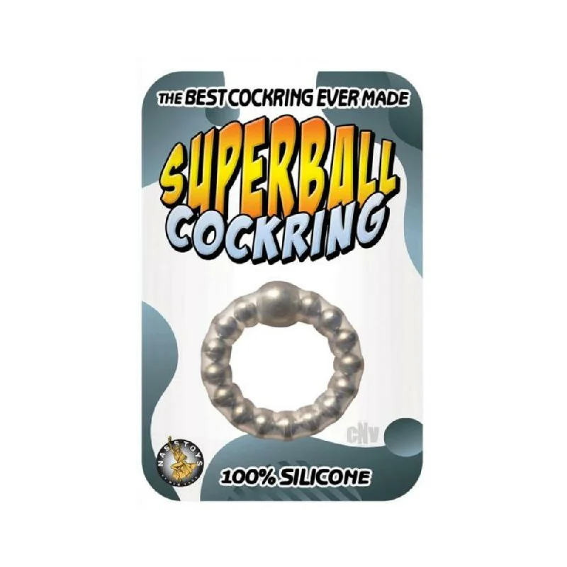 cock ring on off-Superball Cockring Clear