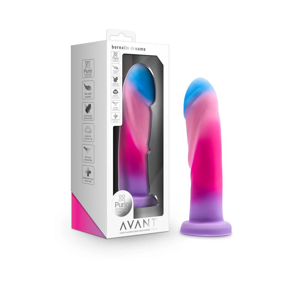 diamond-class-dildo-Avant Borealis Dreams Silicone Dildo - Cotton Candy