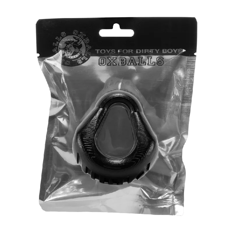 cock ring tie breaker-Hung Padded Cockring Oxballs - Black