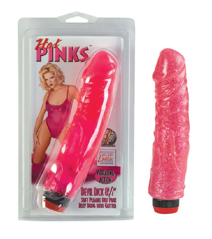 Vibrator sturdy shell-Hot Pink Devil Dick 8.5" Vibrator