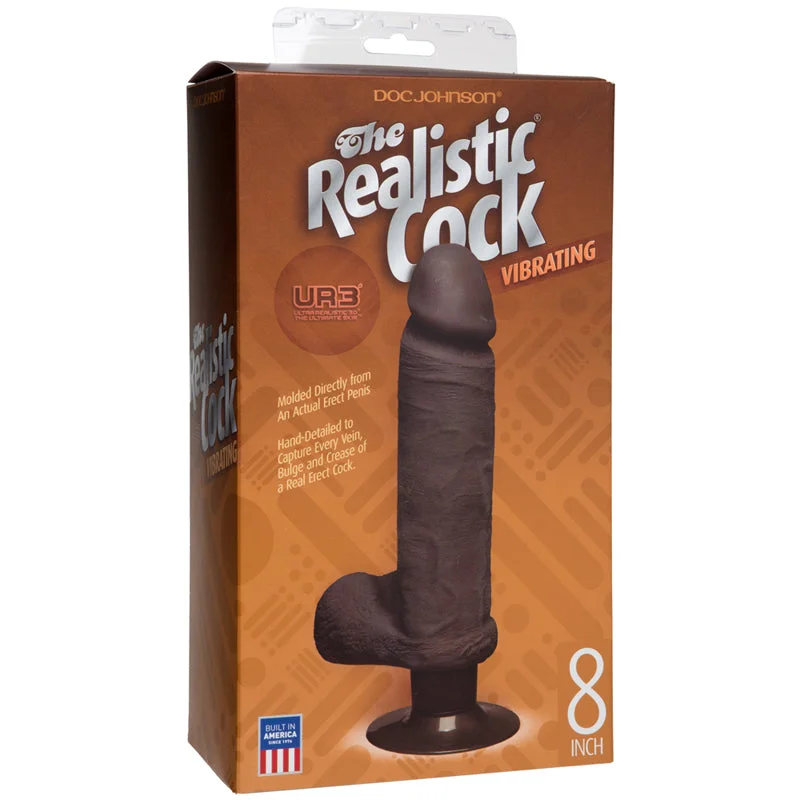 Vibrator zippy charge-The Vibro Realistic Cock UR3 Vibrator 8 Inch - Brown