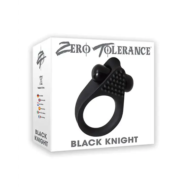 cock ring trade show-Zero Tolerance Black Knight Vibrating Cockring Black