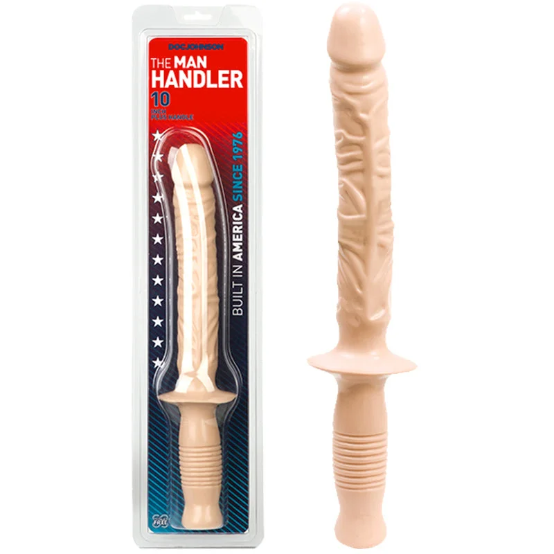 BDSM toy clamp pressures-The Manhandler 14.5" Sex Wand	 Beige