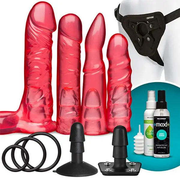 BDSM toy whip ideas-Vaculock Crystal Jellies Harness Sex Toy Set