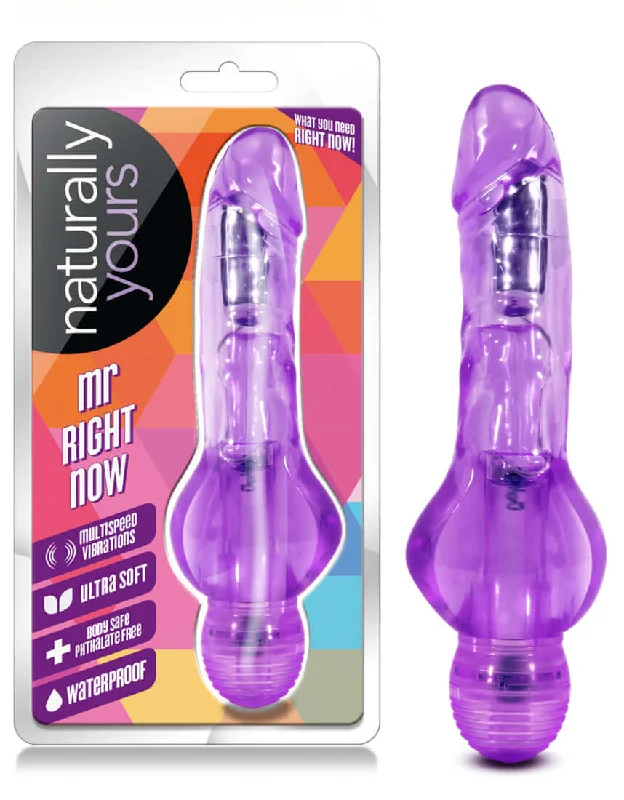 Vibrator quick drop-Blush Novelties Basically Yours Mr Right Now Purple Vibrator