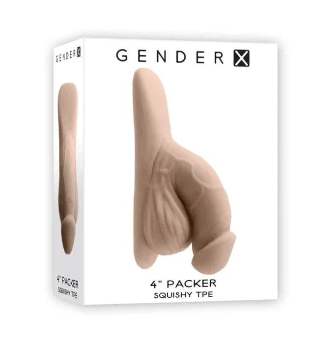 Velvet-soft anal toys-Gender X 4" Squishy TPE Packer -Light