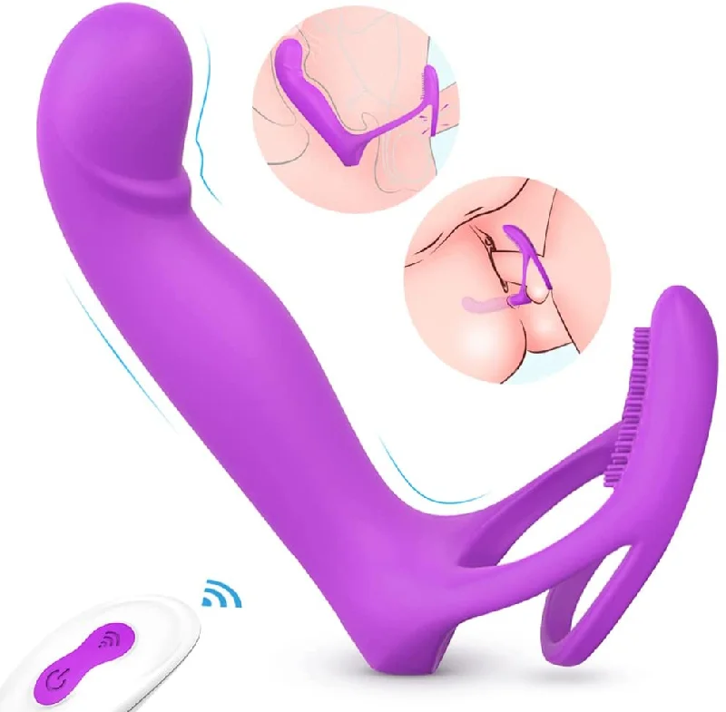 Vibrator tap control-Couples Long Lasting Erection Penis Vibrator And Vagina Clitoris Stimulator