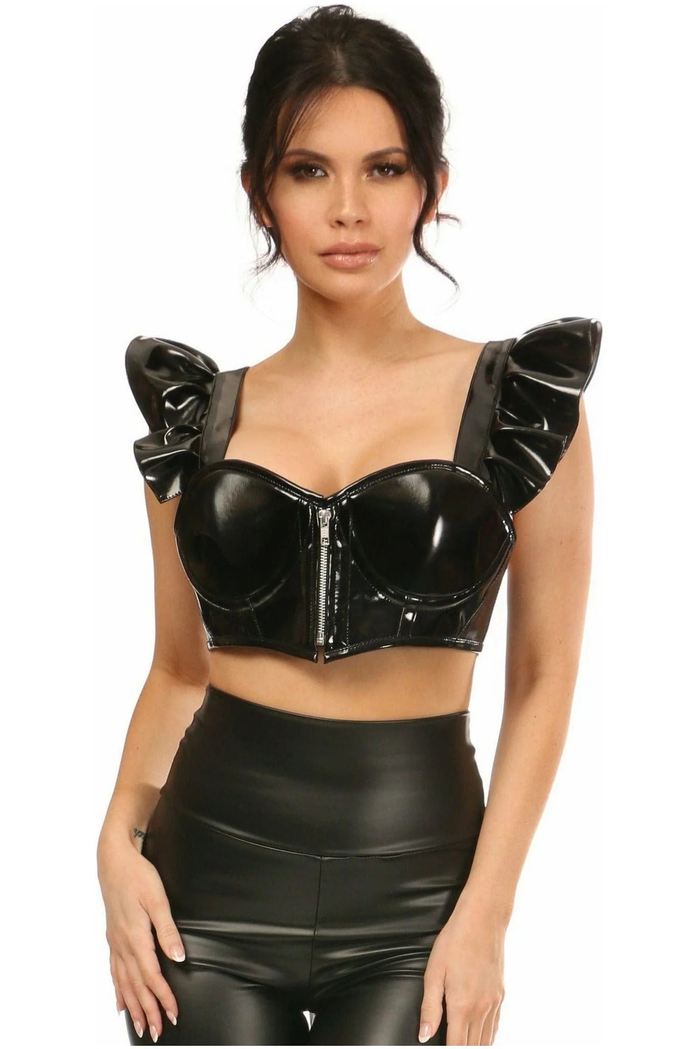 Flexible prostate rings-Patent Cropped Bustier Top