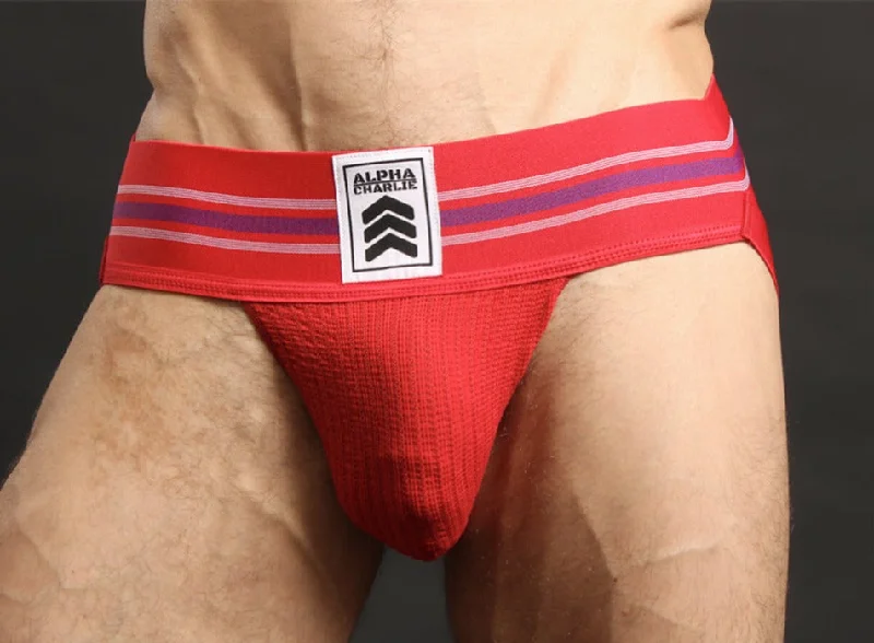 Silicone air pulse dildos-Alpha C ''Red'' Barracks Jock