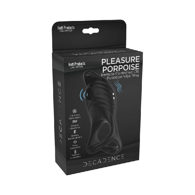 cock ring too much-Decadence Pleasure Porpoise Cock Ring/Clit Stimulator W Remote Control