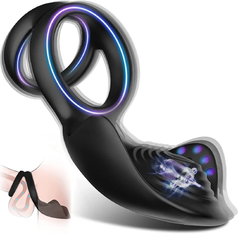 Vibrator undercover use-Testicle Vibrator for Men Penis Massager Ring Dildo